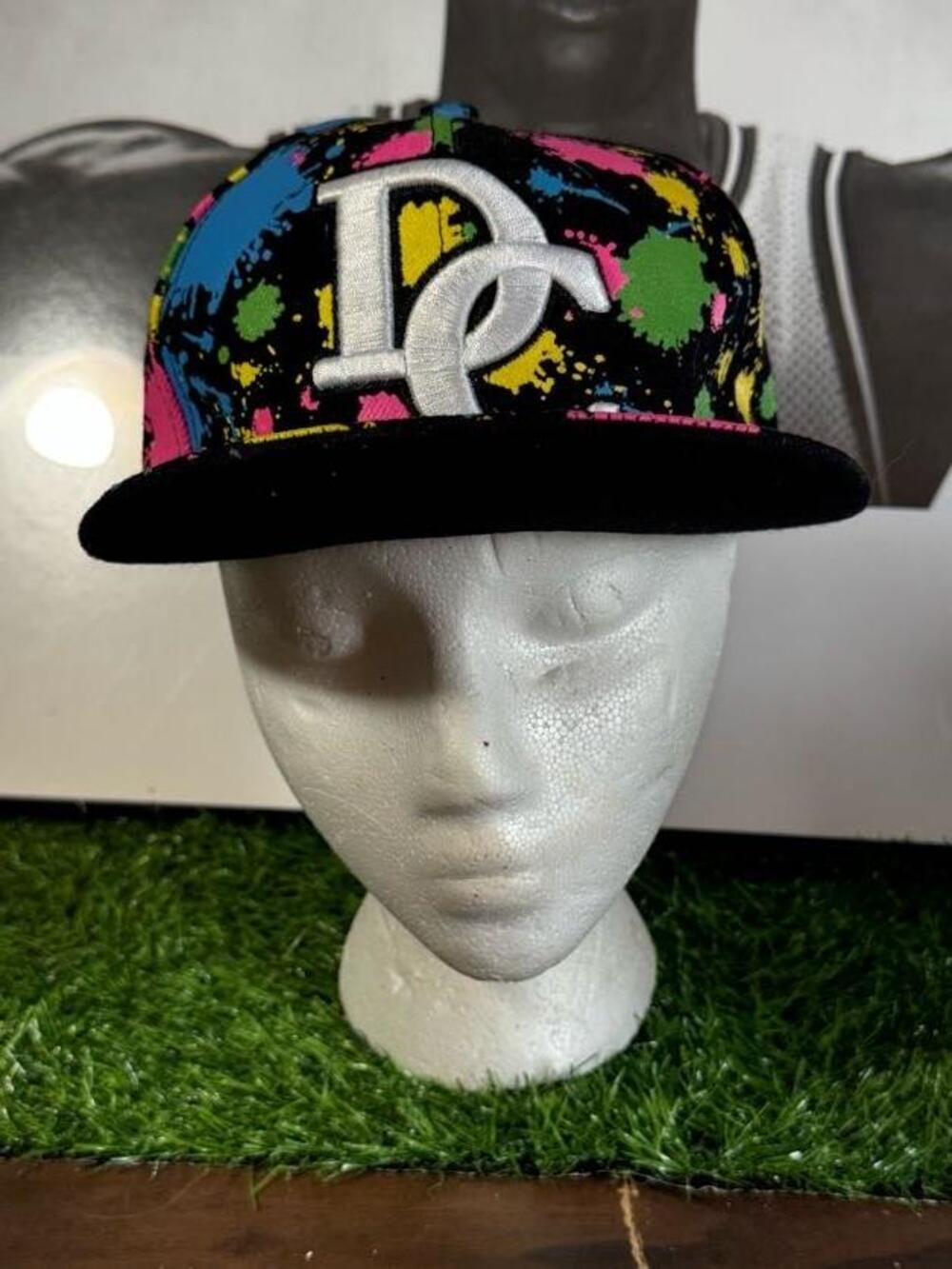 Cityhunter Hat Cap Baseball Mens M Black Geometric Twill Lined Hip Hop Casual